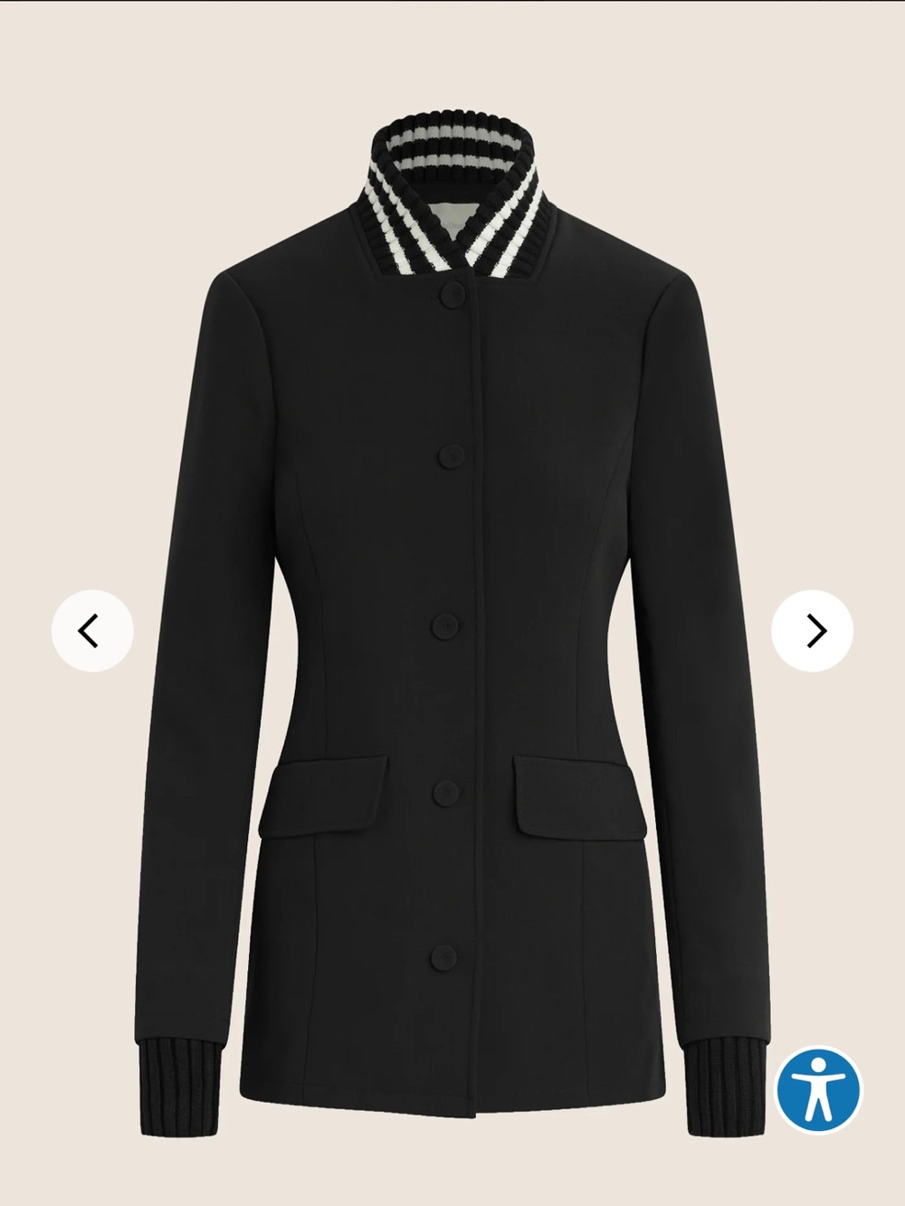 Favorite Daughter - THE VARSITY BLAZER - Black - Size M - Picture 2 of 7